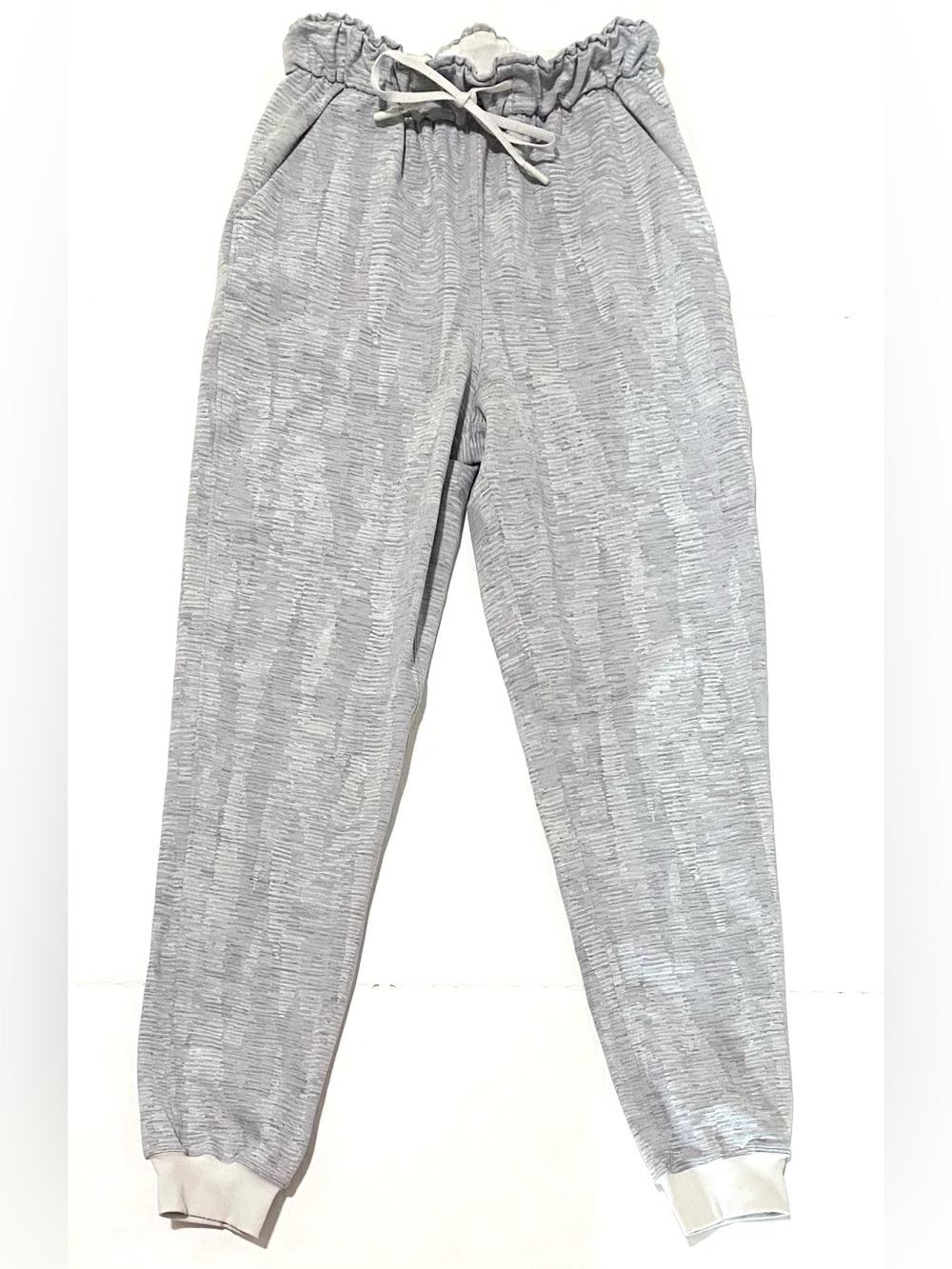 Lululemon Womens 4 Linear Tempo Silver Stretch High Rise Joggers Activewear - Picture 4 of 14
